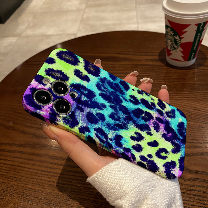 Neon - colored Leopard - like Spot Patternphone case for iPhone/16/15/14/13/12/332/Plus/Pro/Max Hot sale wholesale customizable pattern cases