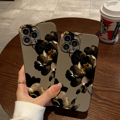 Elegant Black and Gold Floral Patternphone case for iPhone/16/15/14/13/12/350/Plus/Pro/Max Hot sale wholesale customizable pattern cases