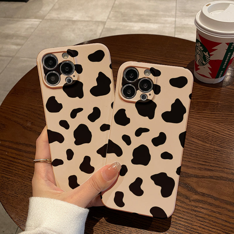 Classic Black Spots on Beige Backgroundphone case for iPhone/16/15/14/13/12/360/Plus/Pro/Max Hot sale wholesale customizable pattern cases