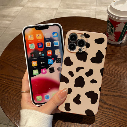 Classic Black Spots on Beige Backgroundphone case for iPhone/16/15/14/13/12/360/Plus/Pro/Max Hot sale wholesale customizable pattern cases