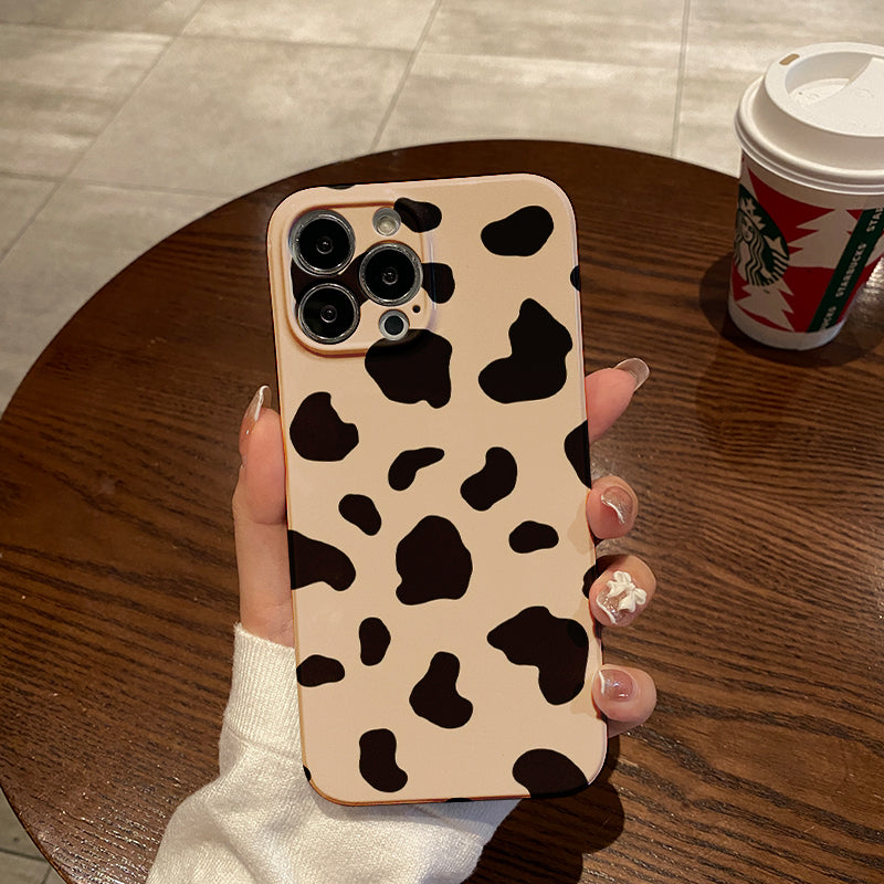 Classic Black Spots on Beige Backgroundphone case for iPhone/16/15/14/13/12/360/Plus/Pro/Max Hot sale wholesale customizable pattern cases