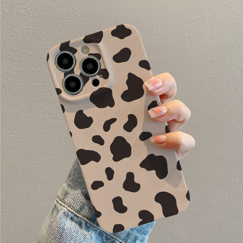 Classic Black Spots on Beige Backgroundphone case for iPhone/16/15/14/13/12/360/Plus/Pro/Max Hot sale wholesale customizable pattern cases