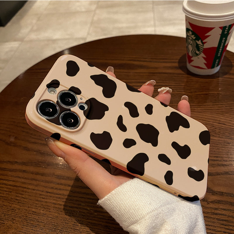 Classic Black Spots on Beige Backgroundphone case for iPhone/16/15/14/13/12/360/Plus/Pro/Max Hot sale wholesale customizable pattern cases