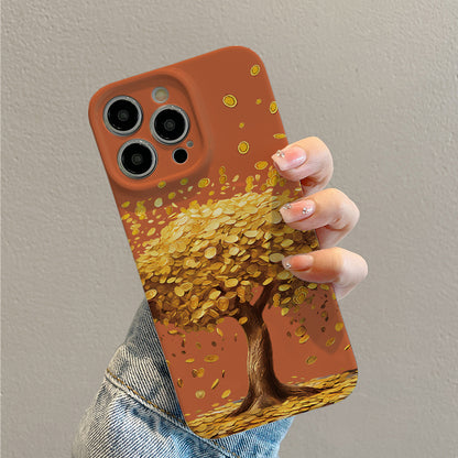 Golden Coin - filled Money Treephone case for iPhone/16/15/14/13/12/377/Plus/Pro/Max Hot sale wholesale customizable pattern cases