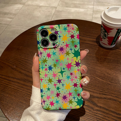 Colorful Star - filled Patternphone case for iPhone/16/15/14/13/12/390/Plus/Pro/Max Hot sale wholesale customizable pattern cases