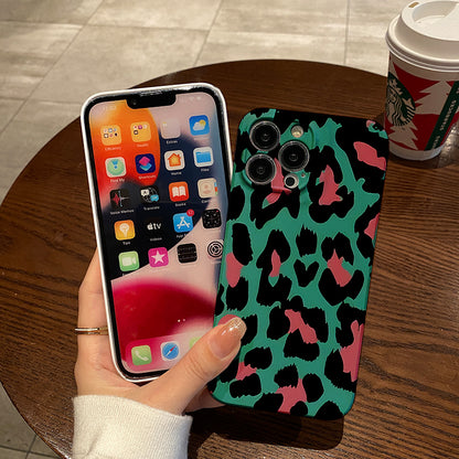 Pink and Black Leopard - print Patternphone case for iPhone/16/15/14/13/12/396/Plus/Pro/Max Hot sale wholesale customizable pattern cases