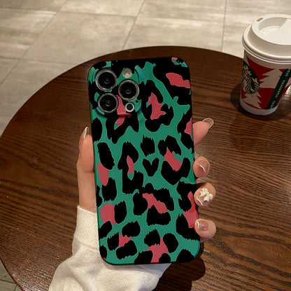 Pink and Black Leopard - print Patternphone case for iPhone/16/15/14/13/12/396/Plus/Pro/Max Hot sale wholesale customizable pattern cases