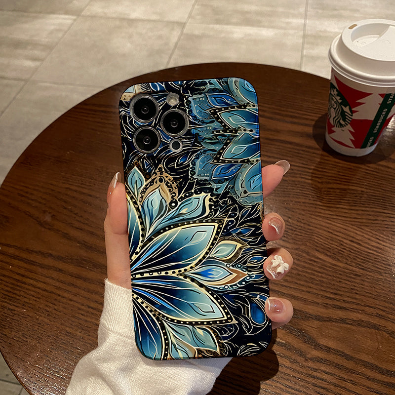 Elegant Blue and White Floral Patternphone case for iPhone/16/15/14/13/12/404/Plus/Pro/Max Hot sale wholesale customizable pattern cases