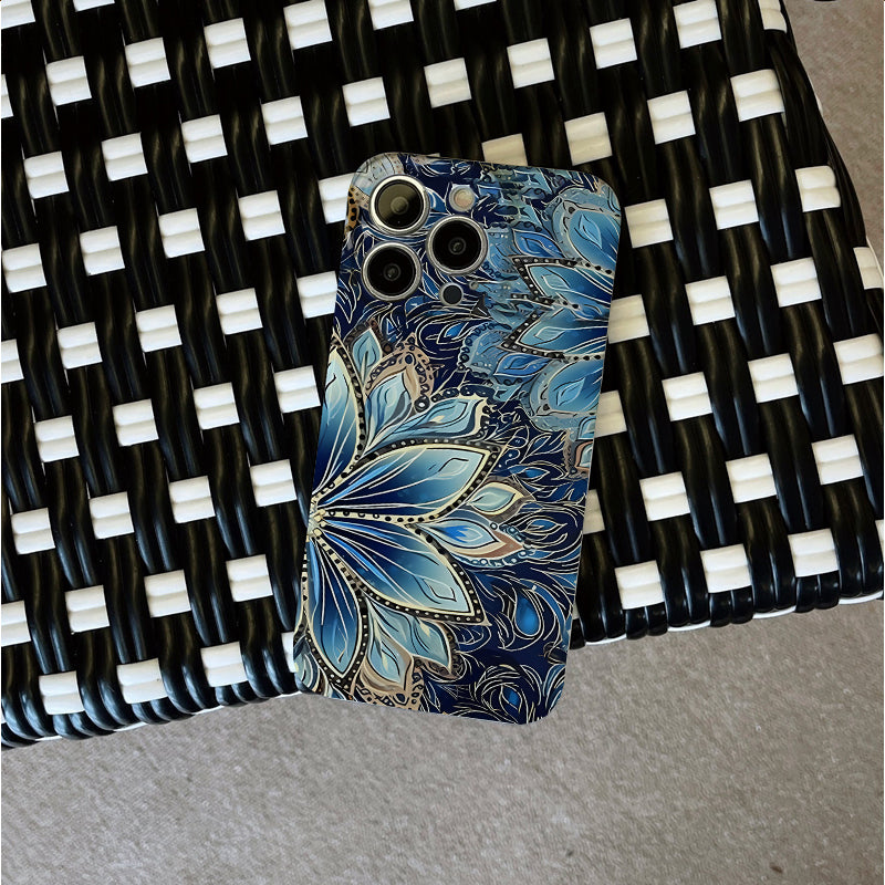 Elegant Blue and White Floral Patternphone case for iPhone/16/15/14/13/12/404/Plus/Pro/Max Hot sale wholesale customizable pattern cases