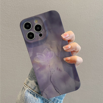 Ethereal Purple Lotus Flowerphone case for iPhone/16/15/14/13/12/422/Plus/Pro/Max Hot sale wholesale customizable pattern cases