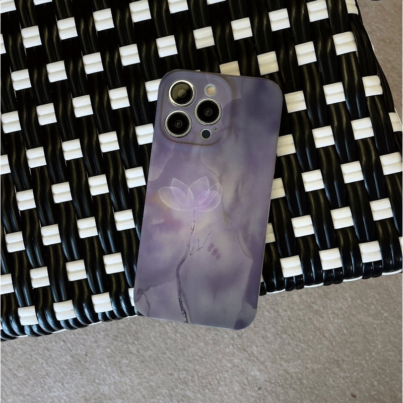 Ethereal Purple Lotus Flowerphone case for iPhone/16/15/14/13/12/422/Plus/Pro/Max Hot sale wholesale customizable pattern cases