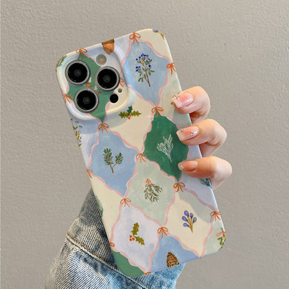 Festive Winter - themed Quilt Patternphone case for iPhone/16/15/14/13/12/425/Plus/Pro/Max Hot sale wholesale customizable pattern cases