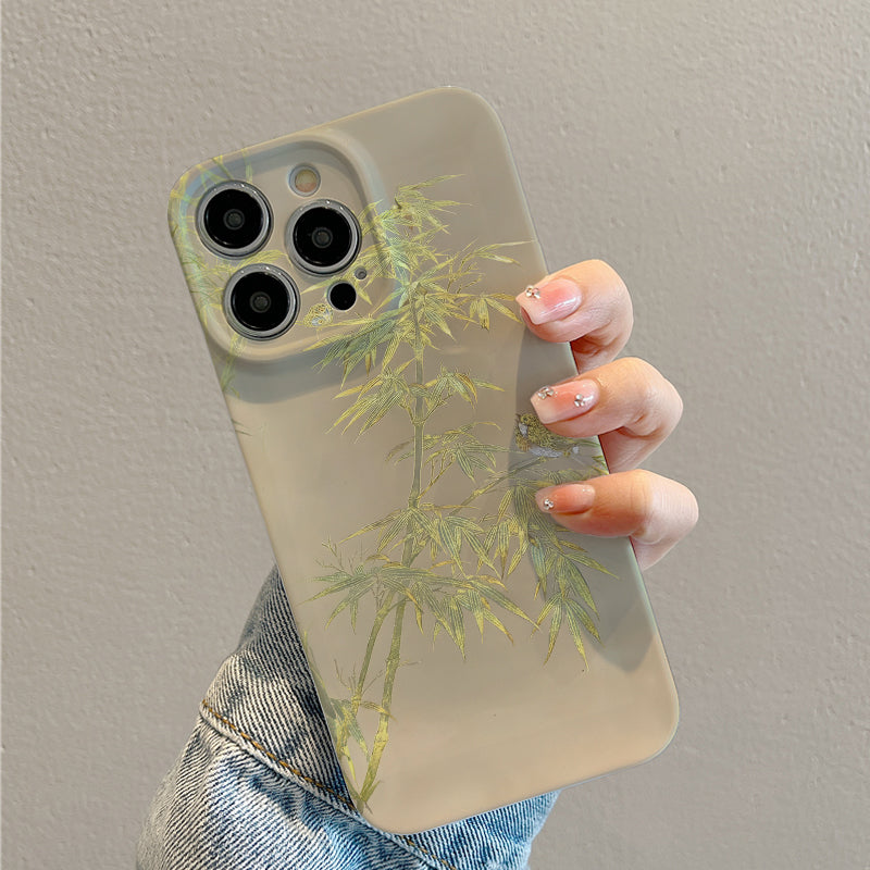 Graceful Bamboo with Colorful Birdsphone case for iPhone/16/15/14/13/12/427/Plus/Pro/Max Hot sale wholesale customizable pattern cases