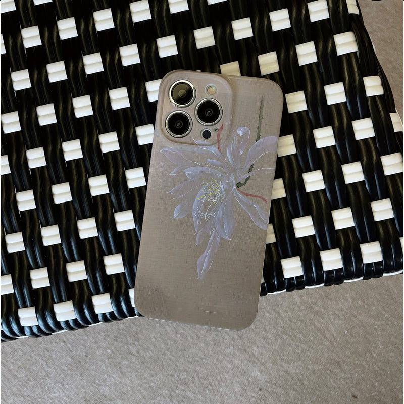 Elegant White Blossom with Delicate Petalsphone case for iPhone/16/15/14/13/12/449/Plus/Pro/Max Hot sale wholesale customizable pattern cases