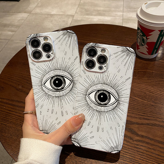 Hand-Painted Eye Angel Phone Case Compatible with Iphone 16 15 14 13 12 11 Pro Max X XS Max XR 7 8 Plus SE 2020 13 12 Mini