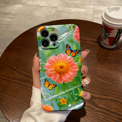 Colorful Flower Cluster Trendy Pattern Full-coverage TPU Mobile Phone Case Suitable for iPhone 16 15 14 13 12 11 Pro Max XR 7 8 Plus