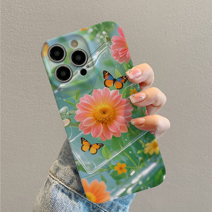 Colorful Flower Cluster Trendy Pattern Full-coverage TPU Mobile Phone Case Suitable for iPhone 16 15 14 13 12 11 Pro Max XR 7 8 Plus