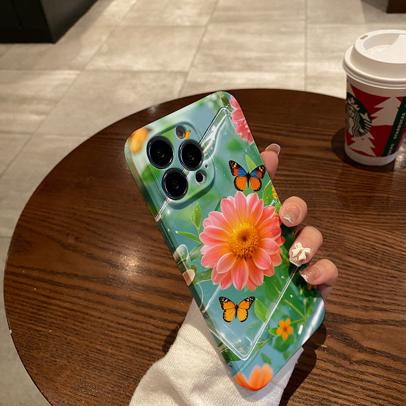 Colorful Flower Cluster Trendy Pattern Full-coverage TPU Mobile Phone Case Suitable for iPhone 16 15 14 13 12 11 Pro Max XR 7 8 Plus