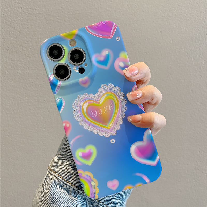 Colorful Little Love Mobile Phone Case Suitable for iPhone 16 15 14 13 12 11 Pro Max XS X XR 7 8 Plus