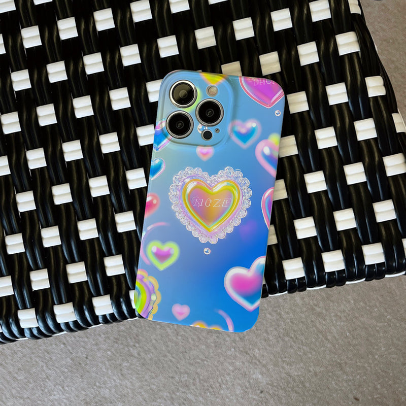 Colorful Little Love Mobile Phone Case Suitable for iPhone 16 15 14 13 12 11 Pro Max XS X XR 7 8 Plus