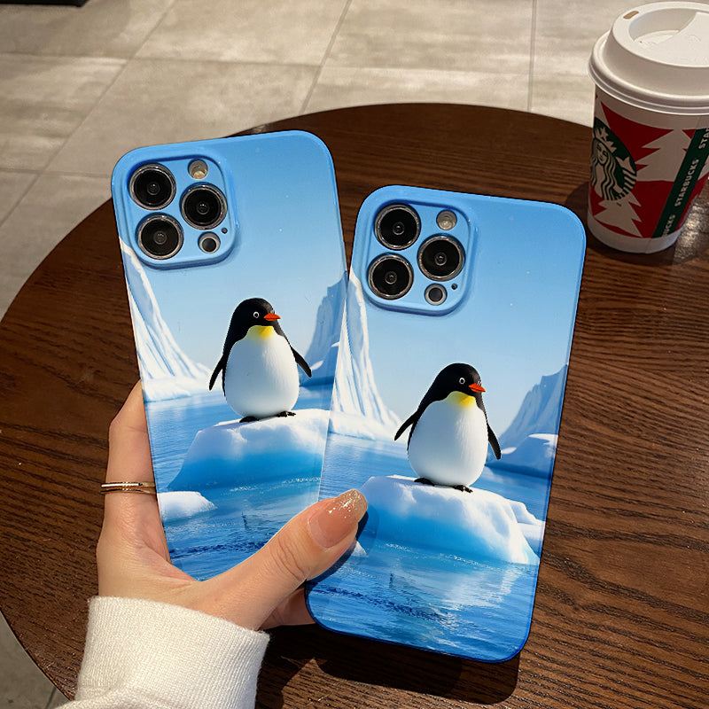 Cube Penguin Film Case - Durable, Shock-Absorbing, and Trendy Protection - for iPhone 16, 15, 14, 13, 12, 11, Plus, Pro, Max, Perfect Birthday Gift for Friends (1)