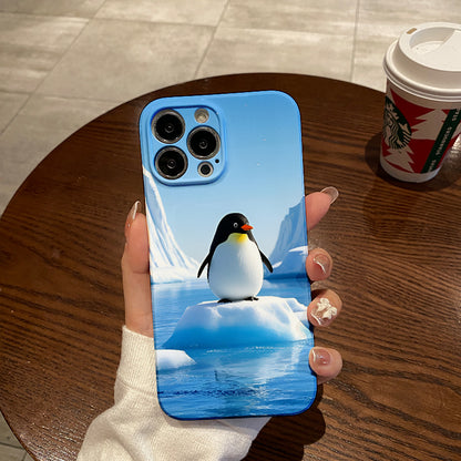 Cube Penguin Film Case - Durable, Shock-Absorbing, and Trendy Protection - for iPhone 16, 15, 14, 13, 12, 11, Plus, Pro, Max, Perfect Birthday Gift for Friends (1)