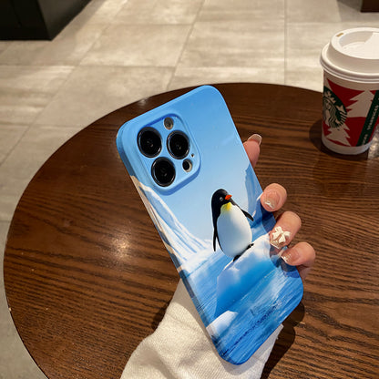 Cube Penguin Film Case - Durable, Shock-Absorbing, and Trendy Protection - for iPhone 16, 15, 14, 13, 12, 11, Plus, Pro, Max, Perfect Birthday Gift for Friends (1)