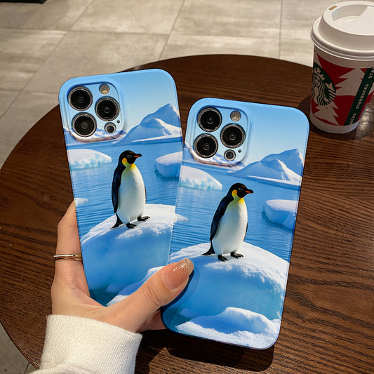 Cube Penguin Film Case - Durable, Shock-Absorbing, and Trendy Protection - for iPhone 16, 15, 14, 13, 12, 11, Plus, Pro, Max, Perfect Birthday Gift for Friends