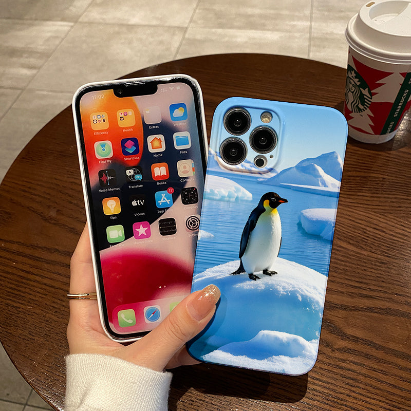 Cube Penguin Film Case - Durable, Shock-Absorbing, and Trendy Protection - for iPhone 16, 15, 14, 13, 12, 11, Plus, Pro, Max, Perfect Birthday Gift for Friends