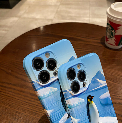 Cube Penguin Film Case - Durable, Shock-Absorbing, and Trendy Protection - for iPhone 16, 15, 14, 13, 12, 11, Plus, Pro, Max, Perfect Birthday Gift for Friends