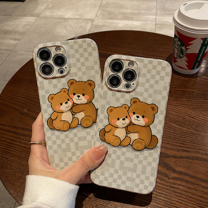 Cute Hugging Cat Personality Pattern Full-coverage TPU Mobile Phone Case Suitable for iPhone 16 15 14 13 12 11 Pro Max XS XR X 7 8 Plus