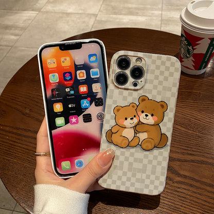 Cute Hugging Cat Personality Pattern Full-coverage TPU Mobile Phone Case Suitable for iPhone 16 15 14 13 12 11 Pro Max XS XR X 7 8 Plus