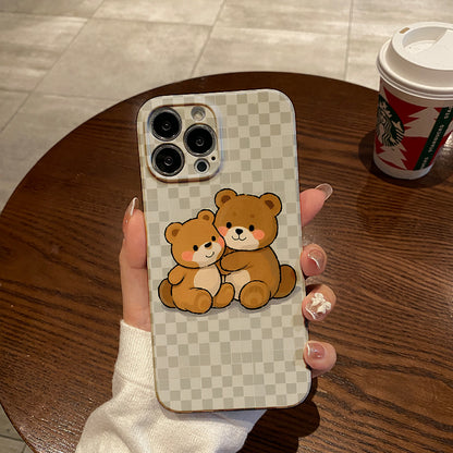 Cute Hugging Cat Personality Pattern Full-coverage TPU Mobile Phone Case Suitable for iPhone 16 15 14 13 12 11 Pro Max XS XR X 7 8 Plus