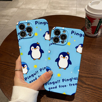 e Penguin Film Case - Durable, Shock-Absorbing, and Trendy Protection - for iPhone 16, 15, 14, 13, 12, 11, Plus, Pro, Max, Perfect Birthday Gift for Friends