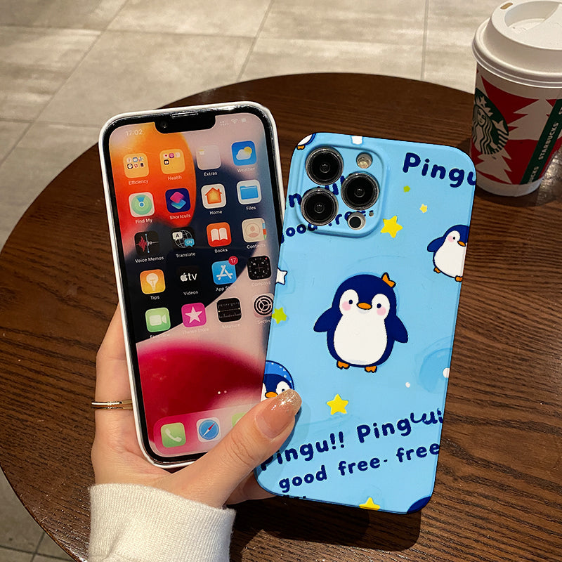 e Penguin Film Case - Durable, Shock-Absorbing, and Trendy Protection - for iPhone 16, 15, 14, 13, 12, 11, Plus, Pro, Max, Perfect Birthday Gift for Friends