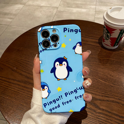 e Penguin Film Case - Durable, Shock-Absorbing, and Trendy Protection - for iPhone 16, 15, 14, 13, 12, 11, Plus, Pro, Max, Perfect Birthday Gift for Friends