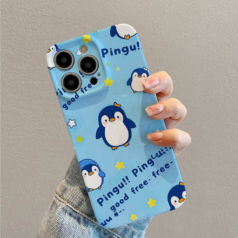 e Penguin Film Case - Durable, Shock-Absorbing, and Trendy Protection - for iPhone 16, 15, 14, 13, 12, 11, Plus, Pro, Max, Perfect Birthday Gift for Friends