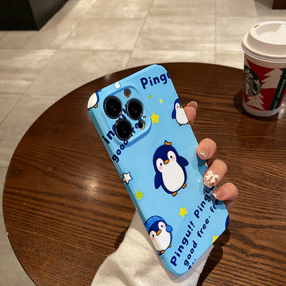 e Penguin Film Case - Durable, Shock-Absorbing, and Trendy Protection - for iPhone 16, 15, 14, 13, 12, 11, Plus, Pro, Max, Perfect Birthday Gift for Friends