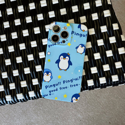 e Penguin Film Case - Durable, Shock-Absorbing, and Trendy Protection - for iPhone 16, 15, 14, 13, 12, 11, Plus, Pro, Max, Perfect Birthday Gift for Friends