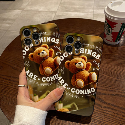 English Bear Phone Case for Iphone 11 12 13 14 15 16 Pro Max XS XR X 7 8 Plus SE 2020 2022 Protective Case