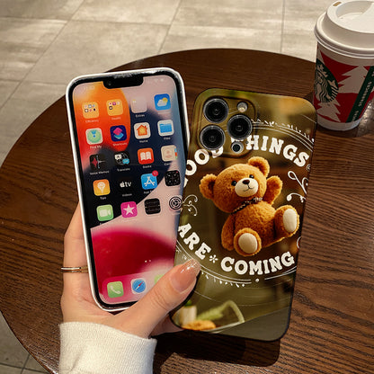 English Bear Phone Case for Iphone 11 12 13 14 15 16 Pro Max XS XR X 7 8 Plus SE 2020 2022 Protective Case