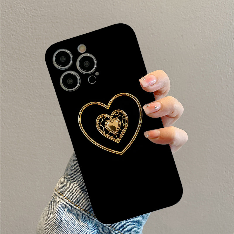 Golden Love Mobile Phone Case for iPhone 16 15 14 13 12 11 Pro Max XS XR 7 8 Plus SE 2020 Protective Case