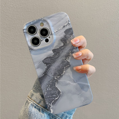 Gray Golden Marble Pattern Fashion Brand Pattern Full Coverage TPU Mobile Phone Case Suitable for iPhone11 12 13 14 15 16promax xr 78plus