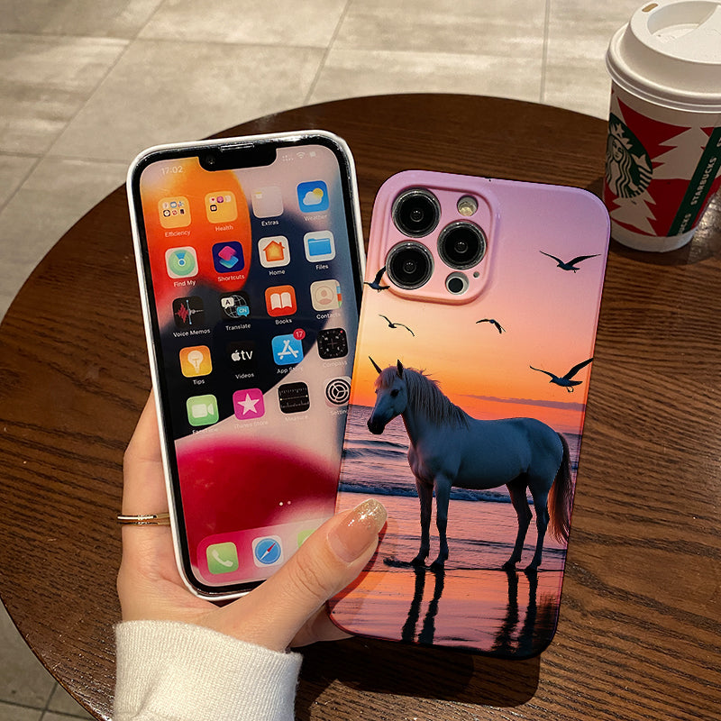 Merry Christmas Mobile Phone Case with Unicorn, Steed Pattern Design, Suitable for iPhone 16 15 14 13 Mini 12 11 Pro Max Pro Plus XR XS Max XS X Series. Latest Protective Film TPU Durable Shell. for boys, m