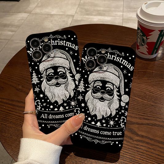 Merry Christmas Mobile Phone Case, Cartoon Christmas Element Pattern Design, Latest Protective Film TPU Durable Shell, with for Iphone 16, 15, 14, 13, Mini 12, 11, Pro Max, Pro, Plus, XR, XS Max, XS, X Seri