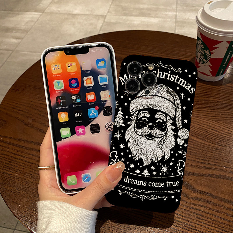 Merry Christmas Mobile Phone Case, Cartoon Christmas Element Pattern Design, Latest Protective Film TPU Durable Shell, with for Iphone 16, 15, 14, 13, Mini 12, 11, Pro Max, Pro, Plus, XR, XS Max, XS, X Seri