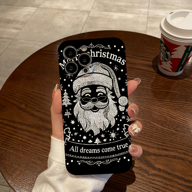 Merry Christmas Mobile Phone Case, Cartoon Christmas Element Pattern Design, Latest Protective Film TPU Durable Shell, with for Iphone 16, 15, 14, 13, Mini 12, 11, Pro Max, Pro, Plus, XR, XS Max, XS, X Seri