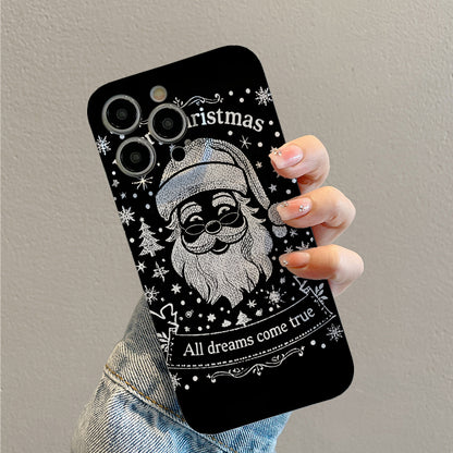 Merry Christmas Mobile Phone Case, Cartoon Christmas Element Pattern Design, Latest Protective Film TPU Durable Shell, with for Iphone 16, 15, 14, 13, Mini 12, 11, Pro Max, Pro, Plus, XR, XS Max, XS, X Seri