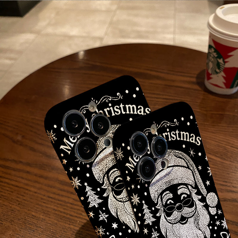 Merry Christmas Mobile Phone Case, Cartoon Christmas Element Pattern Design, Latest Protective Film TPU Durable Shell, with for Iphone 16, 15, 14, 13, Mini 12, 11, Pro Max, Pro, Plus, XR, XS Max, XS, X Seri