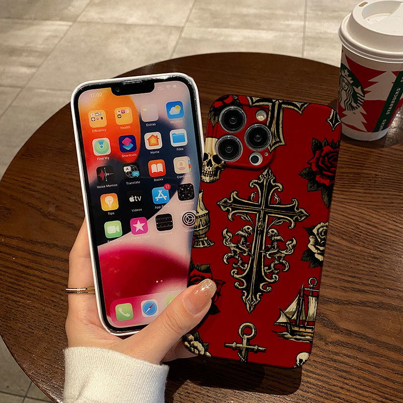 Mobile Phone Protective Case with cartoon character illustration pattern design, suitable for iPhone 16 15 14 13 Mini 12 11 Pro Max Pro Plus XR XS Max XS X series. Latest protective film, PC durable shell.